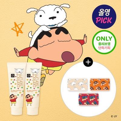 Mise-en-scène Perfect No-Wash Treatment Cream Pack 230ml 1+1 (+2 rolos de cabelo aleatórios Crayon Shin-chan)