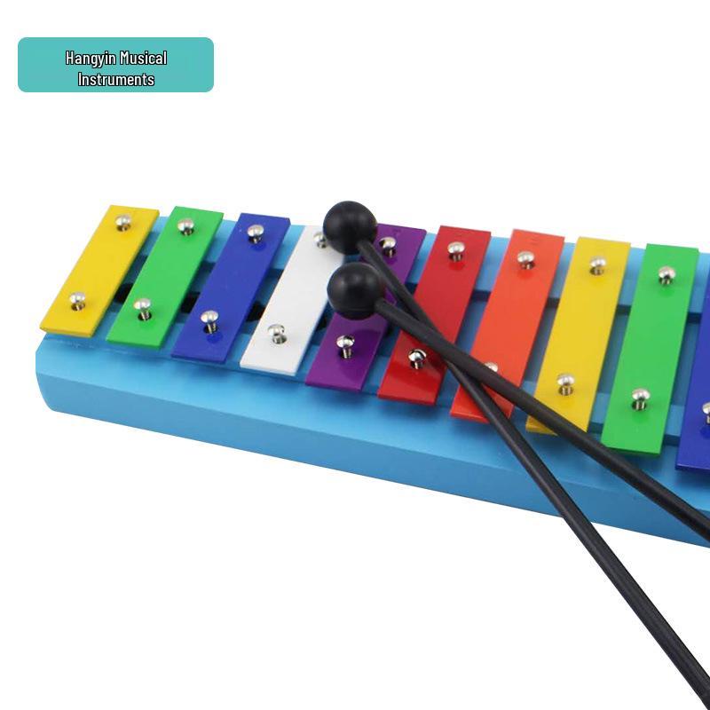 13-Tone Aluminum Glockenspiel for Early Childhood Education - Colorful Hand-Knocked Percussion