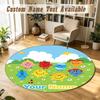 Round Rug Custom NameMr. Men & Little Miss Pattern Non Slip Carpet Home Floor Decor