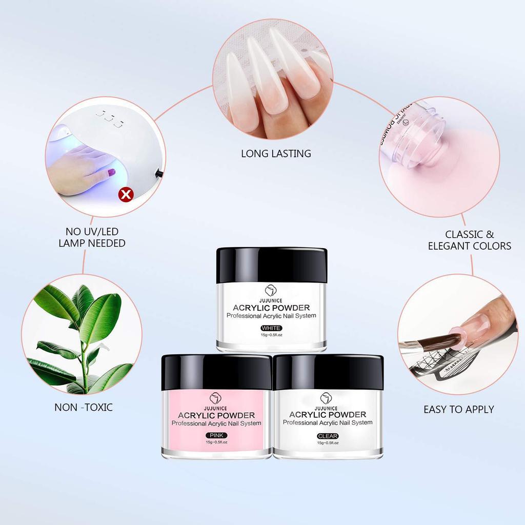 15ML/30G High-Quality Acrylic Powder for Nail Art Sculpting with Diamond Adhesion