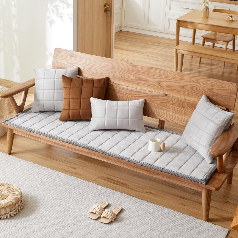 

Китайська тверда деревина Губка Потовщена диванна подушка Протиковзка легка розкішна кришка Чотирисезонна антибігова зимова плюшева 80*210cm