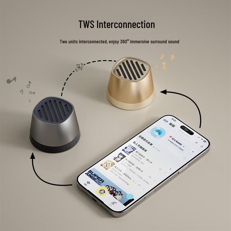 

Portable Magnetic Bluetooth Speaker with Wireless Charger & Phone Stand