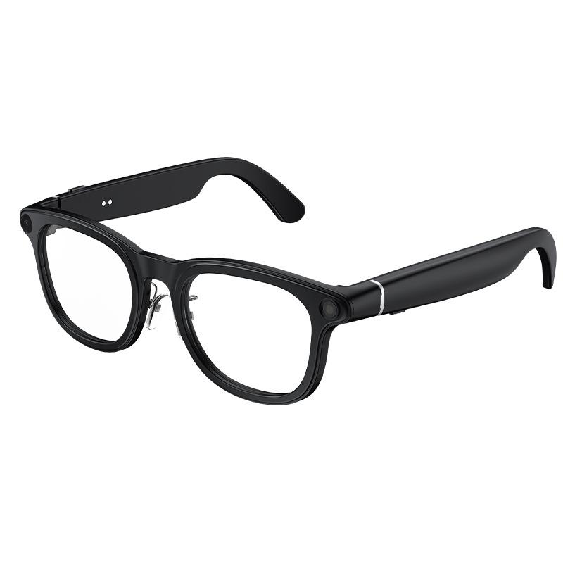 X01 HeyCyan 800W Anti-shake Smart Glasses with Bluetooth Calls, AI Voice, and Charging Case.