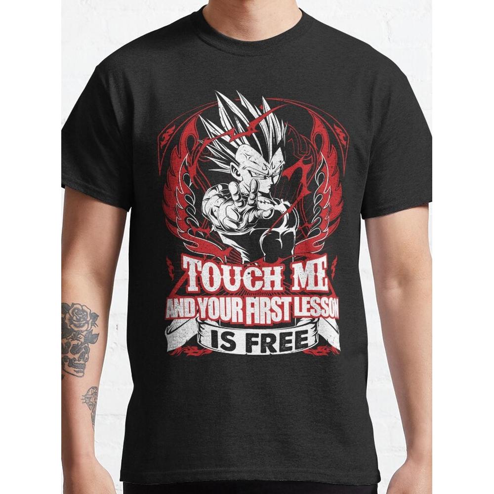 

Vegeta Touch Me Graphic T-Shirt,Soft Breathable & Fade-Resistant, Classic Fit for Daily Casual Wear XXL чорний