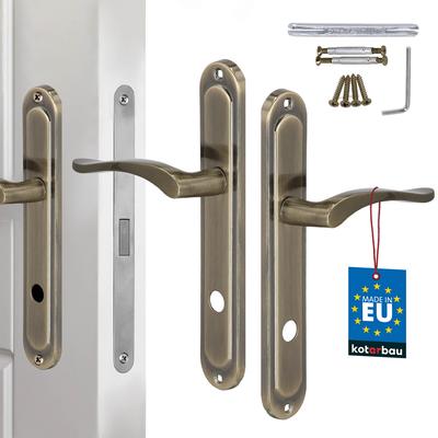 Door Handle Long Plate Toilet Lock For Bathroom Classic Patina 90 Mm