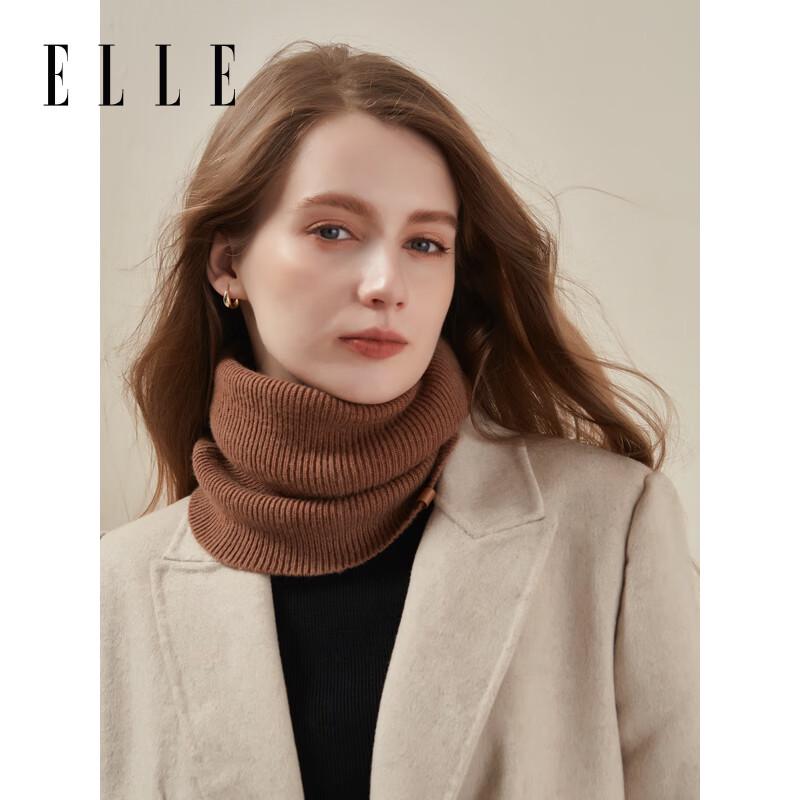 

ELLE Women s 100% Wool 4-in-1 Knitted Beanie & Neck Warmer One Size