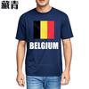 Lustiges T-Shirt Kurzarm Vintage T-Shirt Belgische Flagge Aufgedruckt Auf Hemd Mode Übergrößen T-Shirt Stilvolles Mode T-Shirt Marke