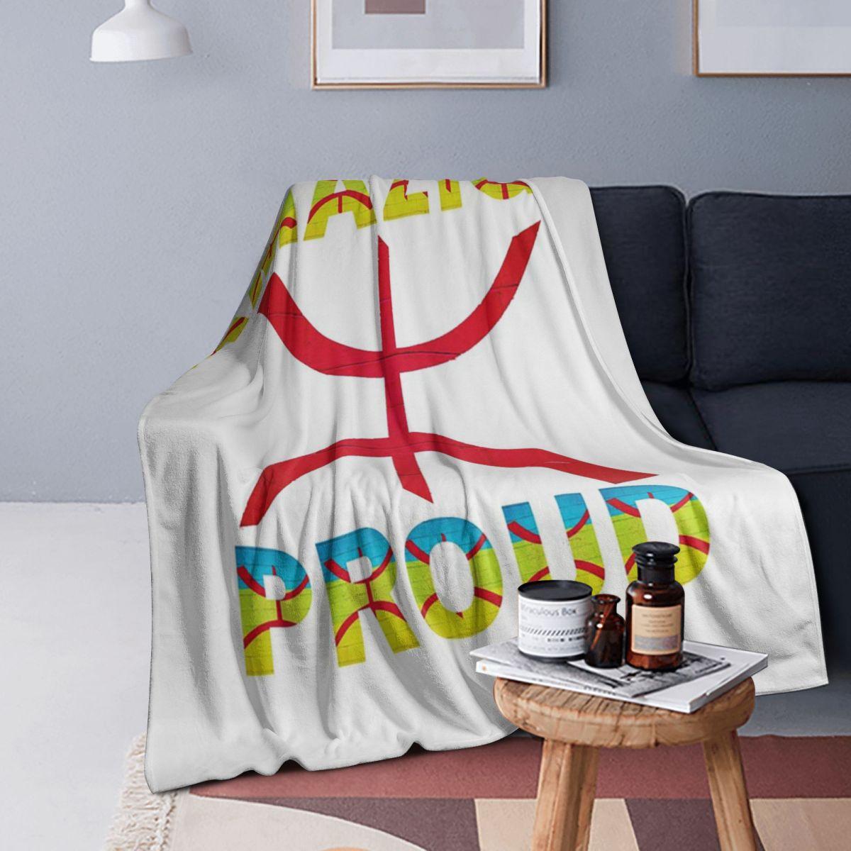 Berber Flag With YAZ Amazigh Symbol Blankets Soft Warm Flannel Throw Blanket Bedspread for Living Room Picnic Travel Home Sofa 75X95CM