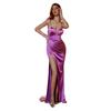 European and American sexy suspender evening dress French wrinkle high-end celebrity temperament slim-fitting hip-wrapping and thin dress