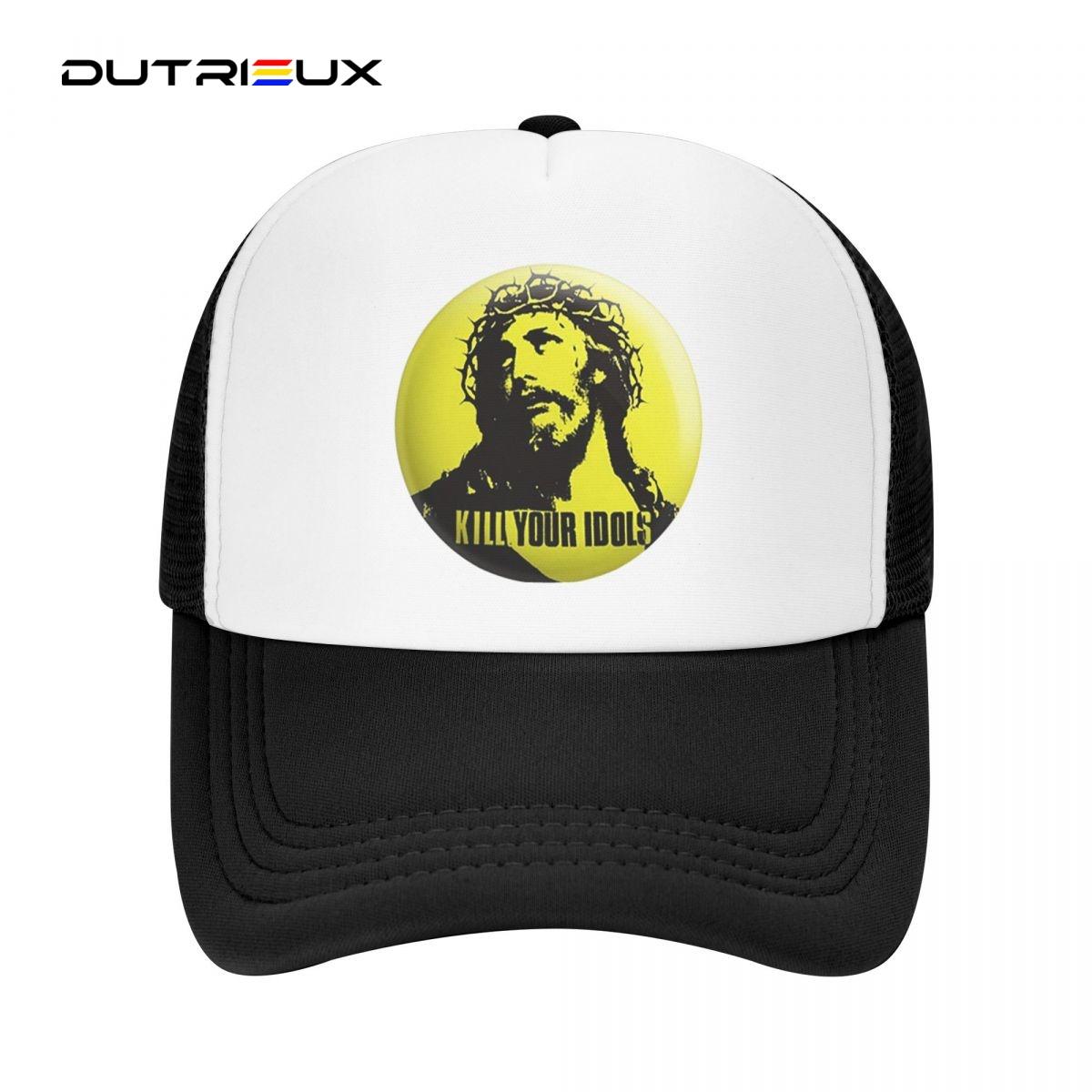 

Kill Your Idols Baseball Caps Unisex Snapback Hats lovers Trucker Caps Women Breathable Mesh Visor Bones