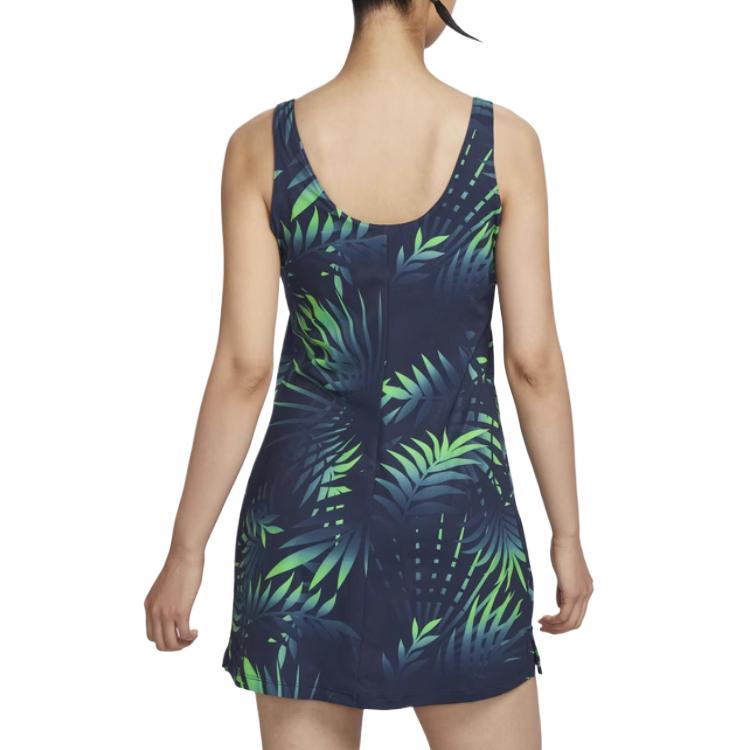 Nike OUTLETS Sleeveless Dress Women's Black Blue/Dynamic Yellow DX4445-498