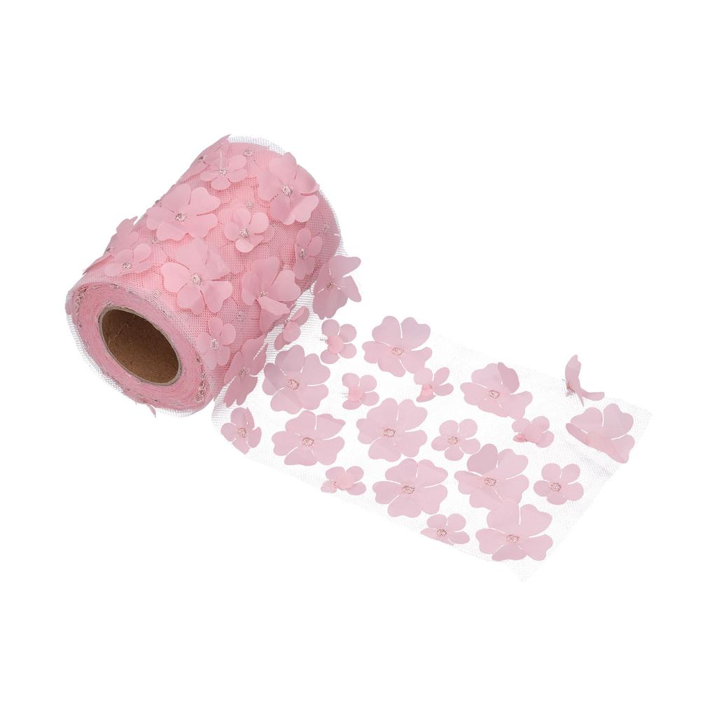 Flowers Tulle Rolls 10cm 10yd Premium Polyester Flexible Wide Application Exquisite Sparkling Tulle Rolls