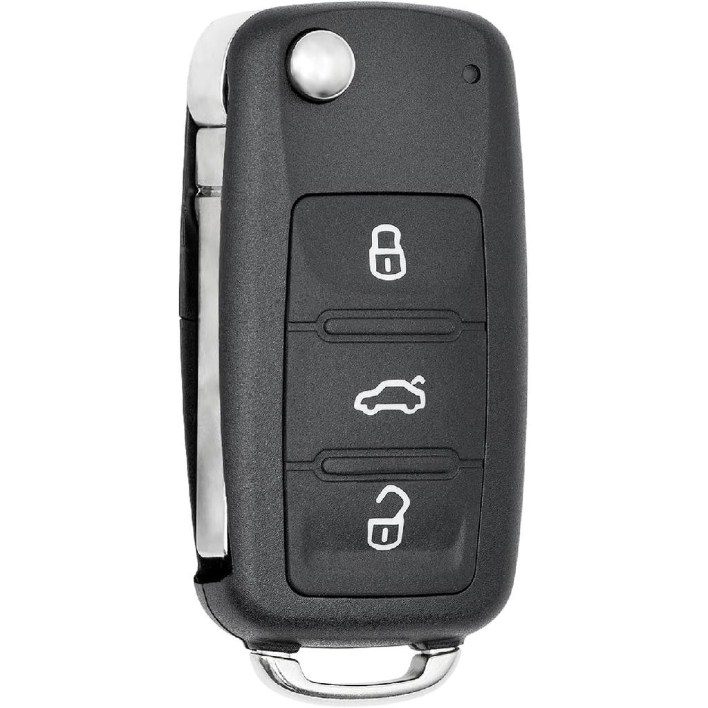 Key Fob Replacement for 2011-2016 VW Tiguan Golf CC Eos GTI Jetta Touareg/12-16 Passat Beetle Car Keyless Entry Remote Control, NBG010180T, 4 Buttons
