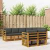 Outdoor Sofa Set 8 pcs Natural and Anthracite Solid Acacia Wood