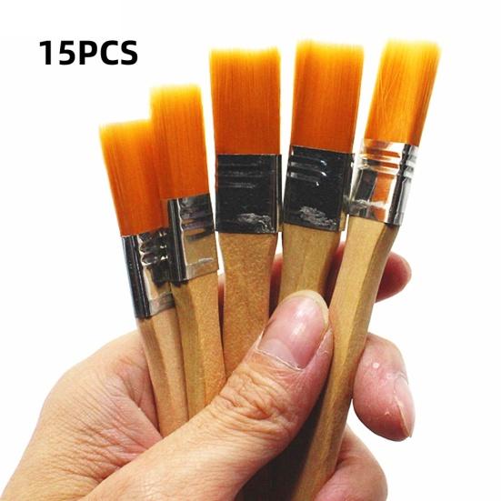 

5 кисточек для краски.Размеры:длина 13см,длина волос 2,5см 15pcs