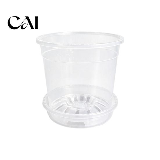 Orchid Pots with Ventilation Holes Clear Plastic Pot Saucer, Plant Lightweight Seedings Starting Trays Drainage Holes, Ventilated Flower for