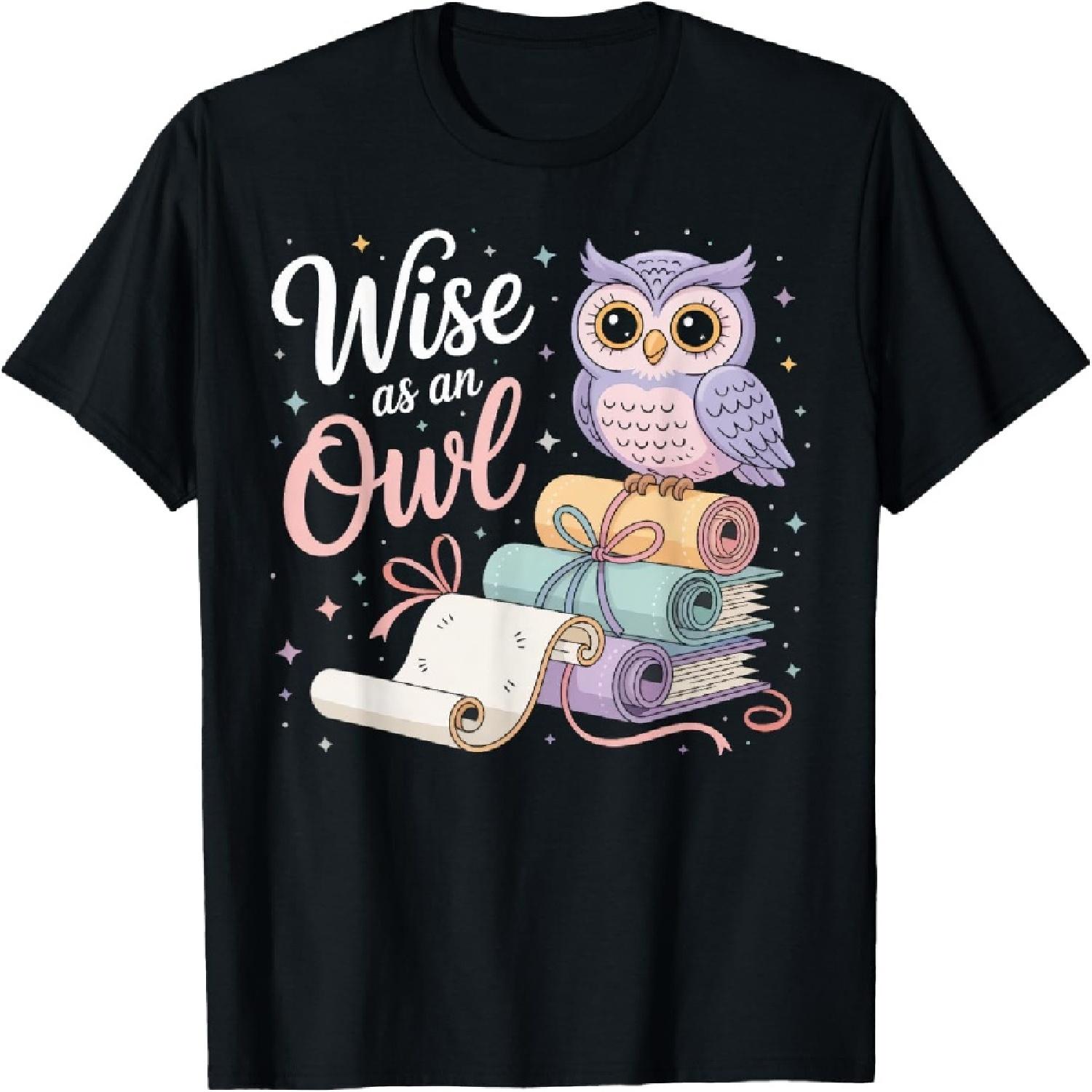 Мудрая как сова, читающая древние свитки Футболка XXXXXL разноцветный