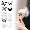 10pcs Dark Flower Butterfly Tattoo Stickers Sexy Cute Waterproof Sense Face Stickers Senior Sti R6U1