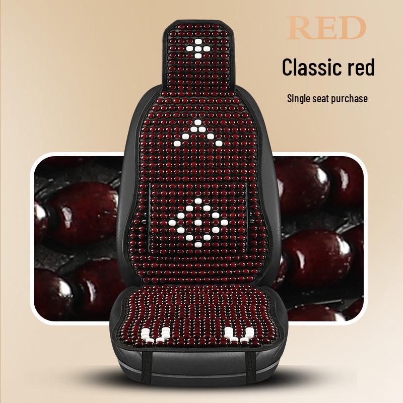 Cooling Summer Wooden Bead Car Seat Cushion with Lumbar Support