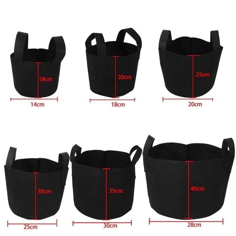 1/2/3/5/7/10 Gallon Black Plants Growing Bag Vegetable Flower Aeration Planting Pot Container PH