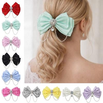 Pearl Hair Ribbon Princess Hair Barrettes New Hair Clips  Fairy Tale Hair Accessories