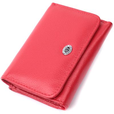 ST Leather 22721 Kırmızı Hakiki Deri Yatay Format Kadın Cüzdanı
