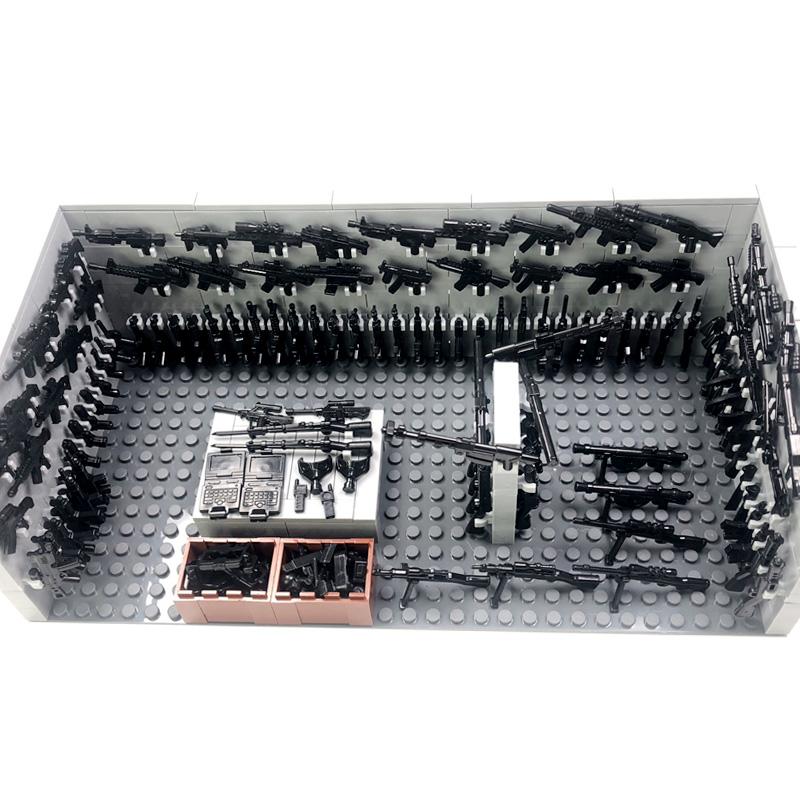 MOC Weapons House Building Blocks Toys for Boys Compatible Classic Military Guns Soldiers Bricks Birthday Xmas Gift 6 Years Old