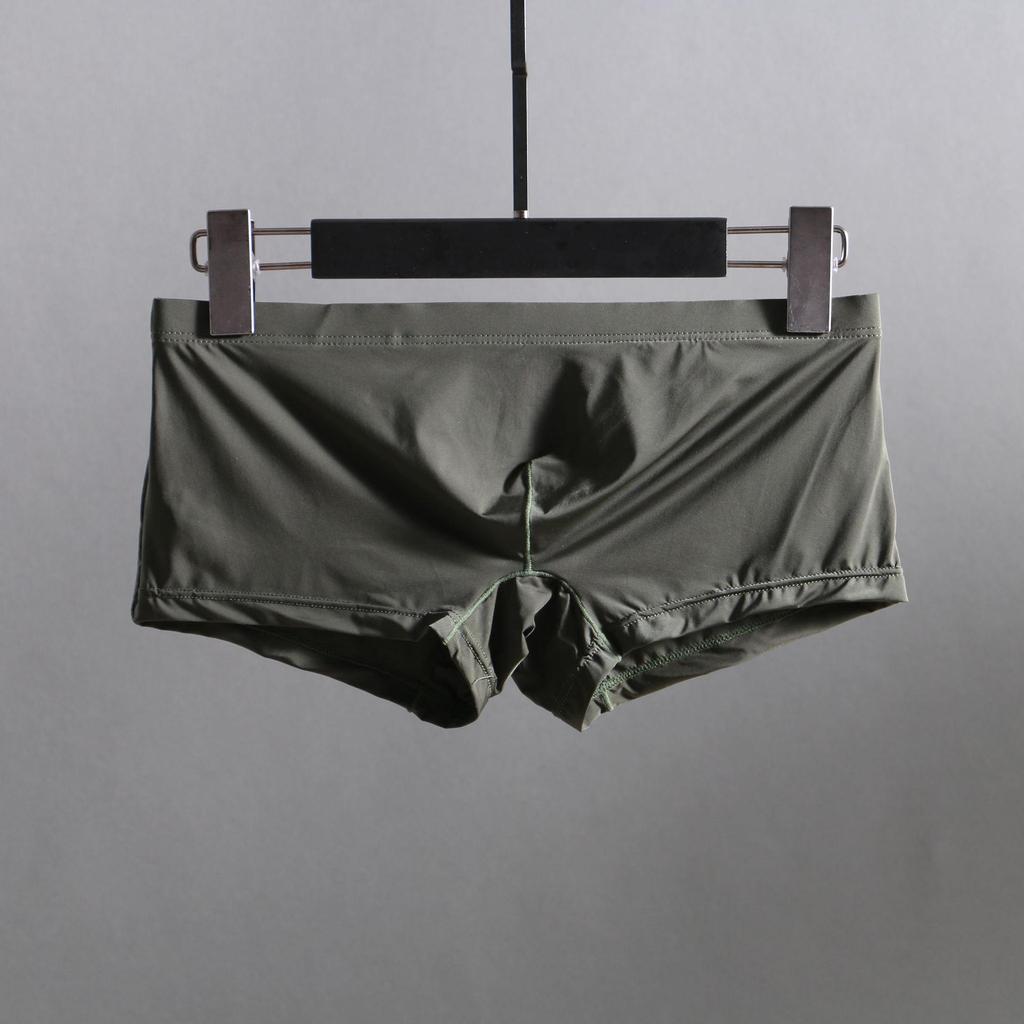 Ice Silk Low-Rise Men's Breathable Thong Briefs