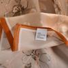 BYSIFA|Fall Winter Khaki Silk Scarf Shawl Elegant Floral Long Scarves Hijabs Fashion Accessories Brand Head Neck Scarves Wraps