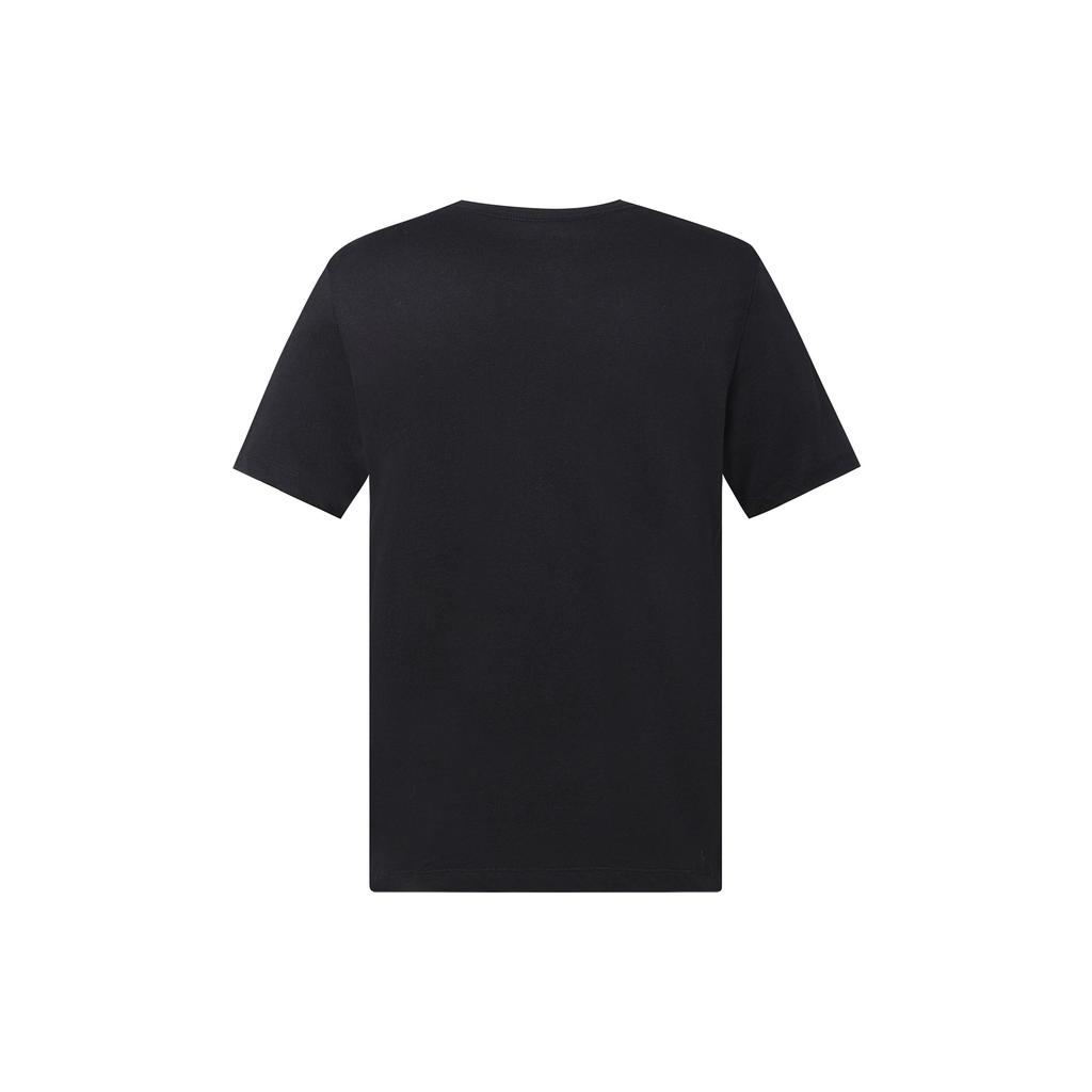 Jordan Brand Reflective Vertical Logo Print Short Sleeve T-Shirt Men Tops Black CU1684-010