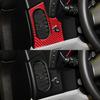 2pcs Red Carbon Fiber Car Inner Front AC Vent Sticker For Corvette C6 2005-2013