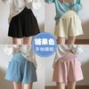 Damen High Waist Umstandsshorts Weites Bein Dreiviertelshorts Mittlere Dehnung Einfache Tasche Lässig Schwangerschaft Sommer Schweißshorts