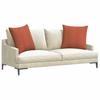 Sofa Cushions 2 Pieces Red Orange 60 X 60 Cm Corduroy Fabric