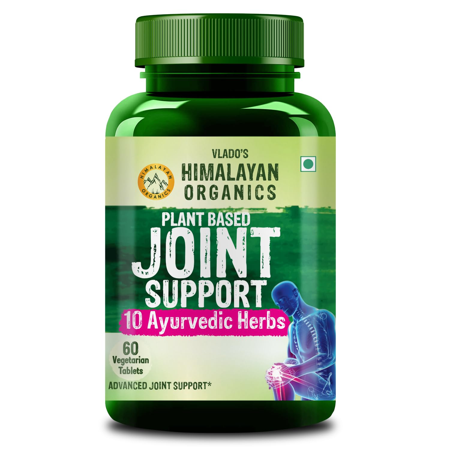 

Vlado’s Himalayan Organics Plant Based Joint Support Tablets 60 Veg | Strong Bones & Flexible Joints for Men & Women