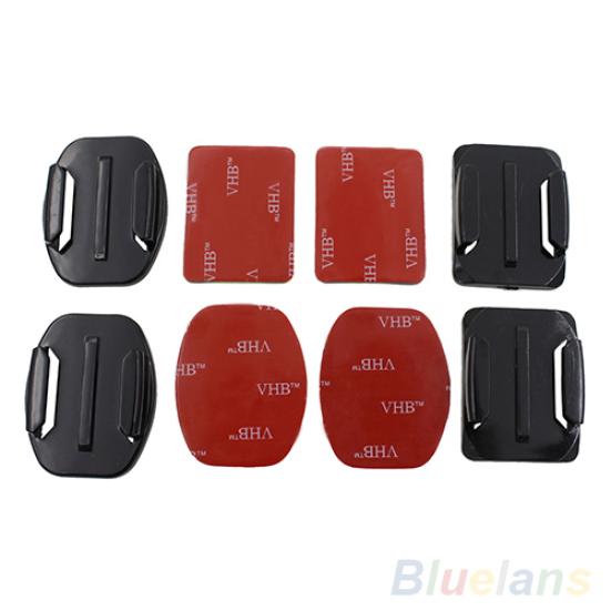 12Pcs Flat Curved Adhesive Mount Camera Base for SJ4000 Gopro Hero 1/2/3/3+