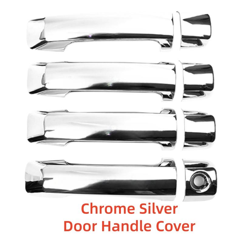Chrome Silver Car Accessory Door Handle Cover Trim Paste Style For Toyota Tundra Sequoia 2008 2009 2010 2011 2012 2013 2014-