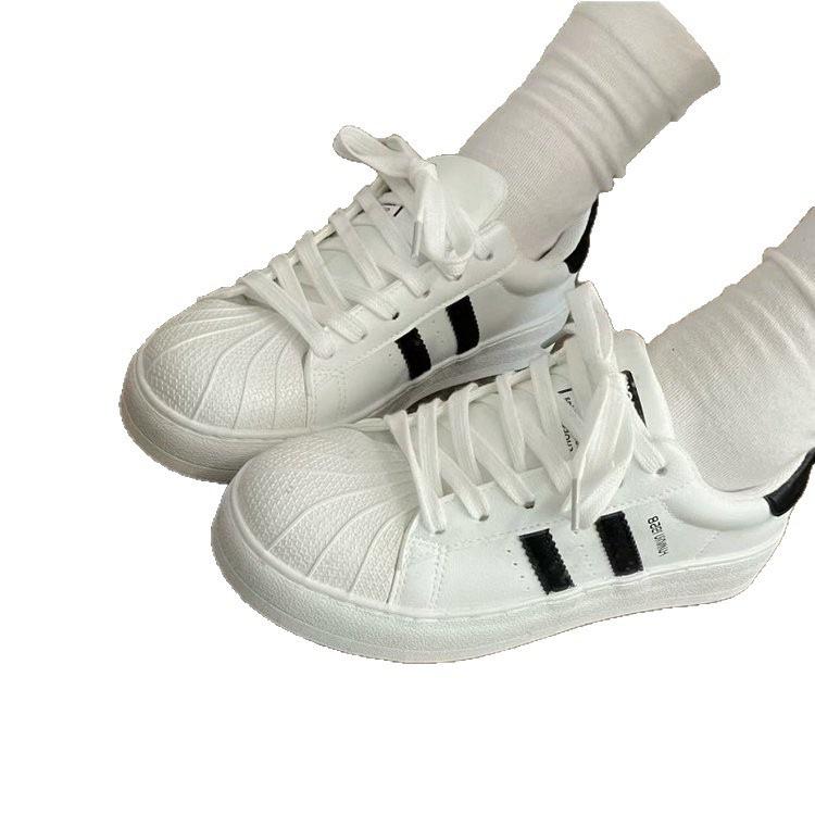 Thick-soled Round Head Shell Head Small White Shoes Women's 2025 Summer New Sports Shoes Casual Versatile Student Women's Shoes