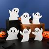3 Stück Halloween Holz Geist Tablett Geschichtete Dekoration Halloween Party Holz Desktop Logo Heim Desktop Dekoration Handwerk