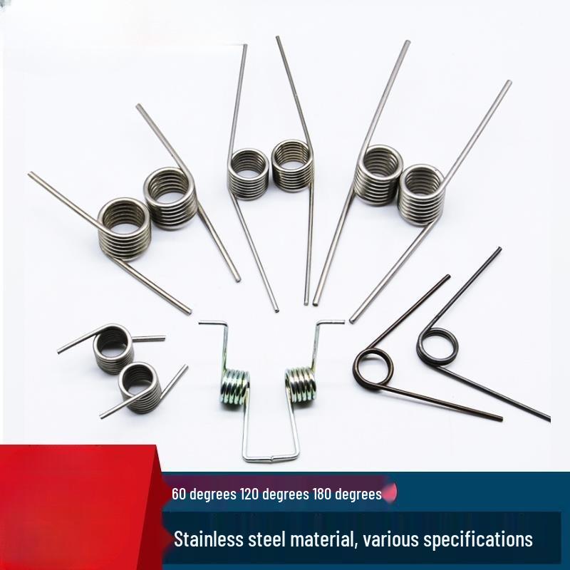Custom Stainless Steel V-Shaped Hairpin Torsion Springs: Left/Right-Hand, 60°/120°/180°