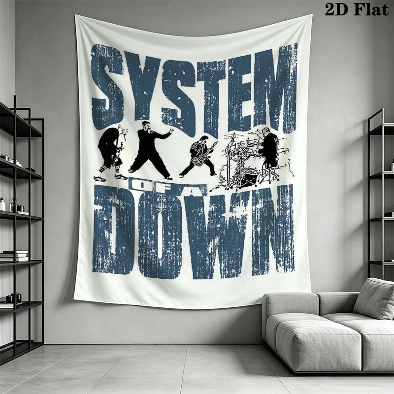 system of a down Wall Tapestry Aesthetic Wall Hanging Printed Fabric Blanket Decorative Tapestries for Bedroom Living Room Home Decor