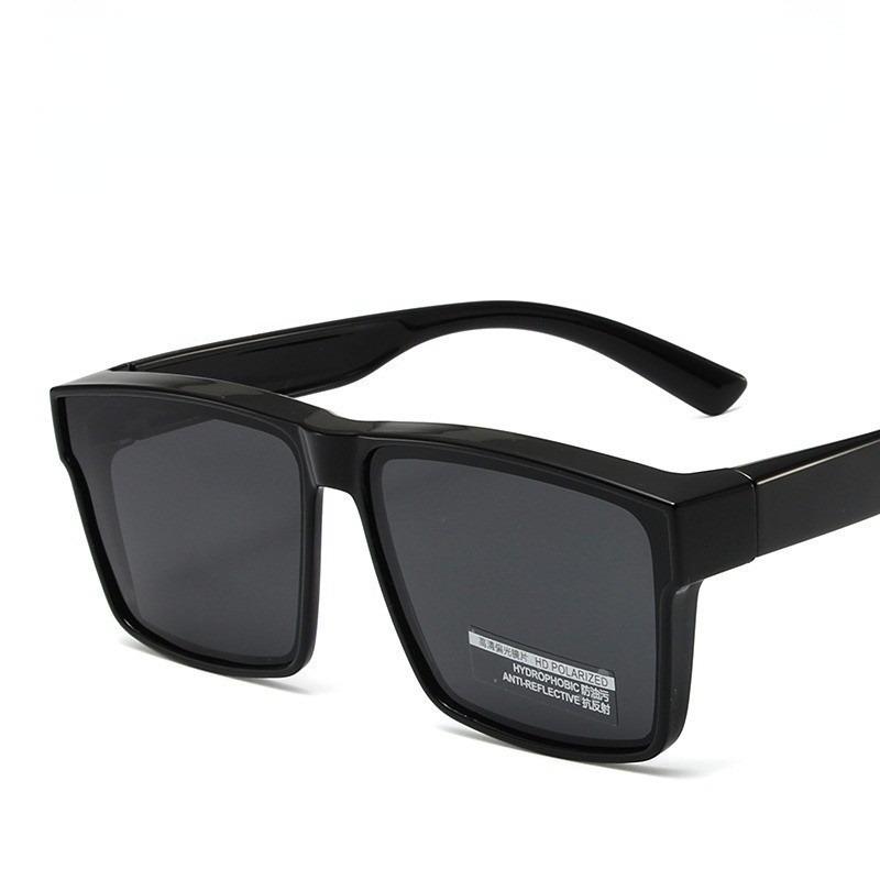 Поляризованные солнцезащитные очки для вождения Квадратные очки для верховой езды Обертывание поверх очков Поляризованные солнцезащитные очки Очки