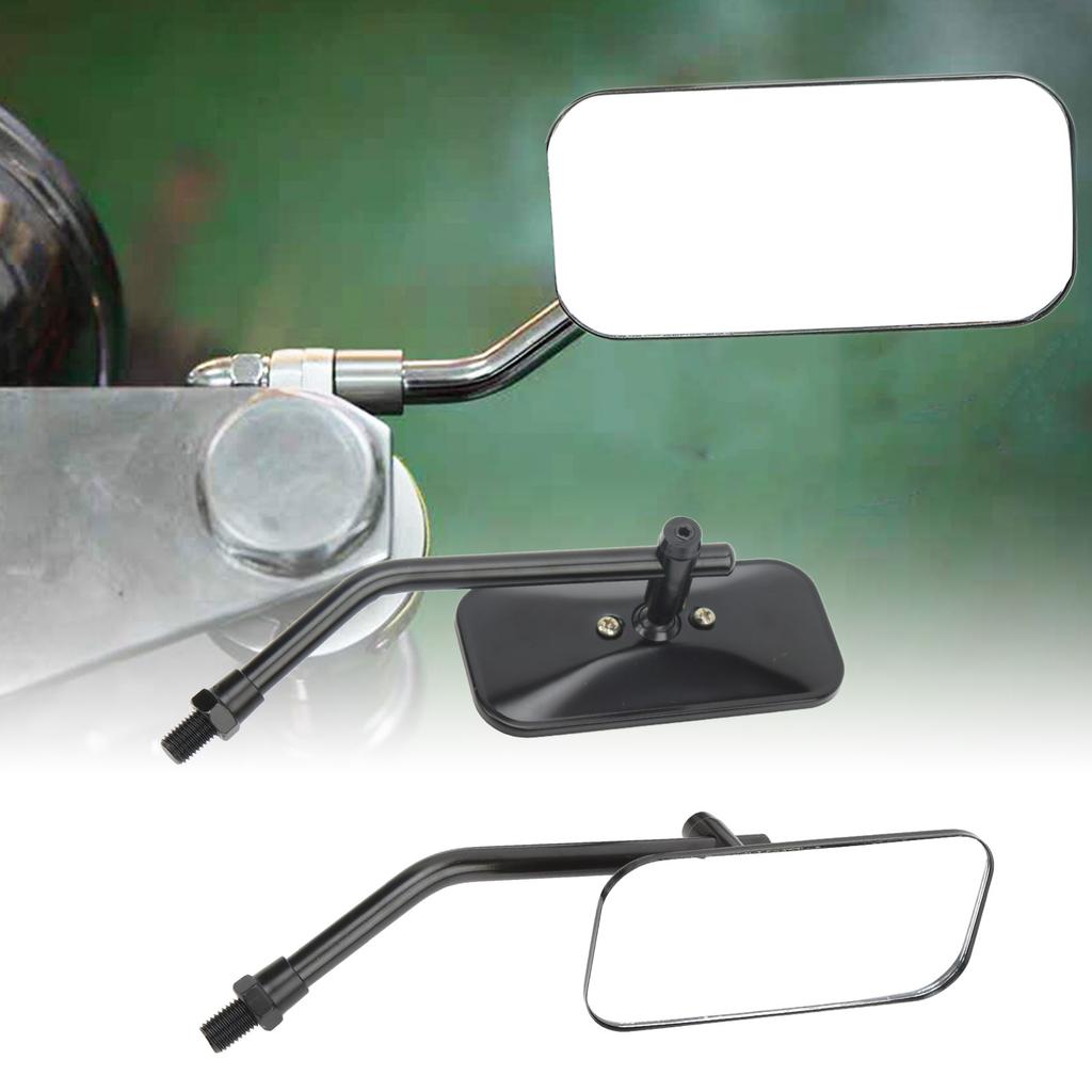 Motorcycle Rearview Mirror   Clear Wide Angle Side Rear View Wing Mirror Kit for 38mm Inner Diameter Bumper