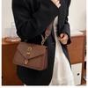 Retro Woven Textured Shoulder Bag New Fashion Trendy Geometric Square Crossbody Purse for Women