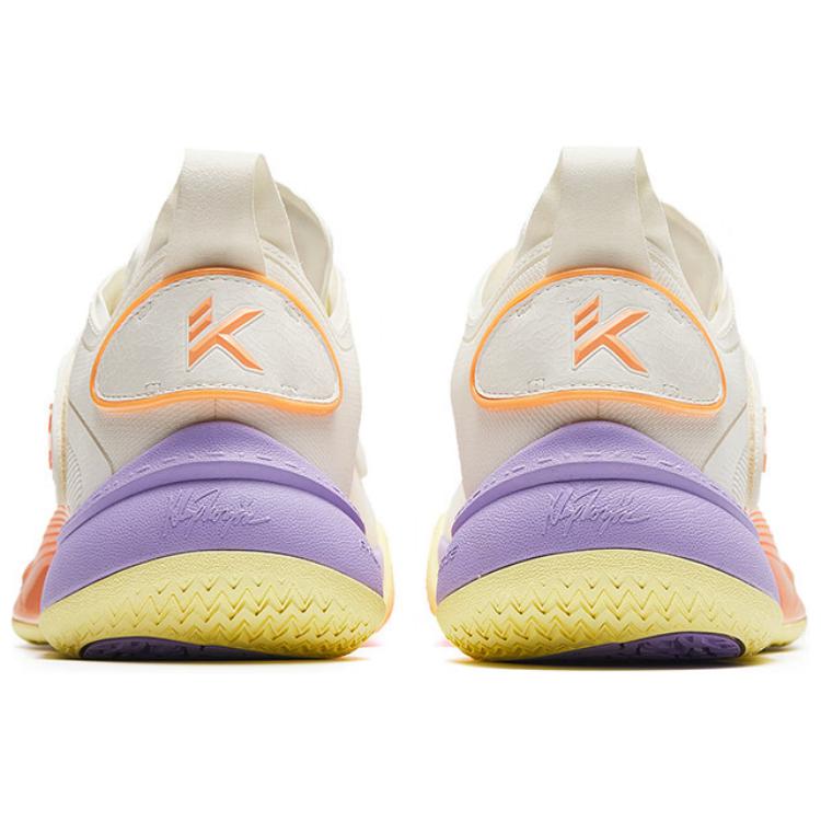 Anta Men Shuihua 6 Professional Basketball Shoes Off White Orange Purple 112421108-4