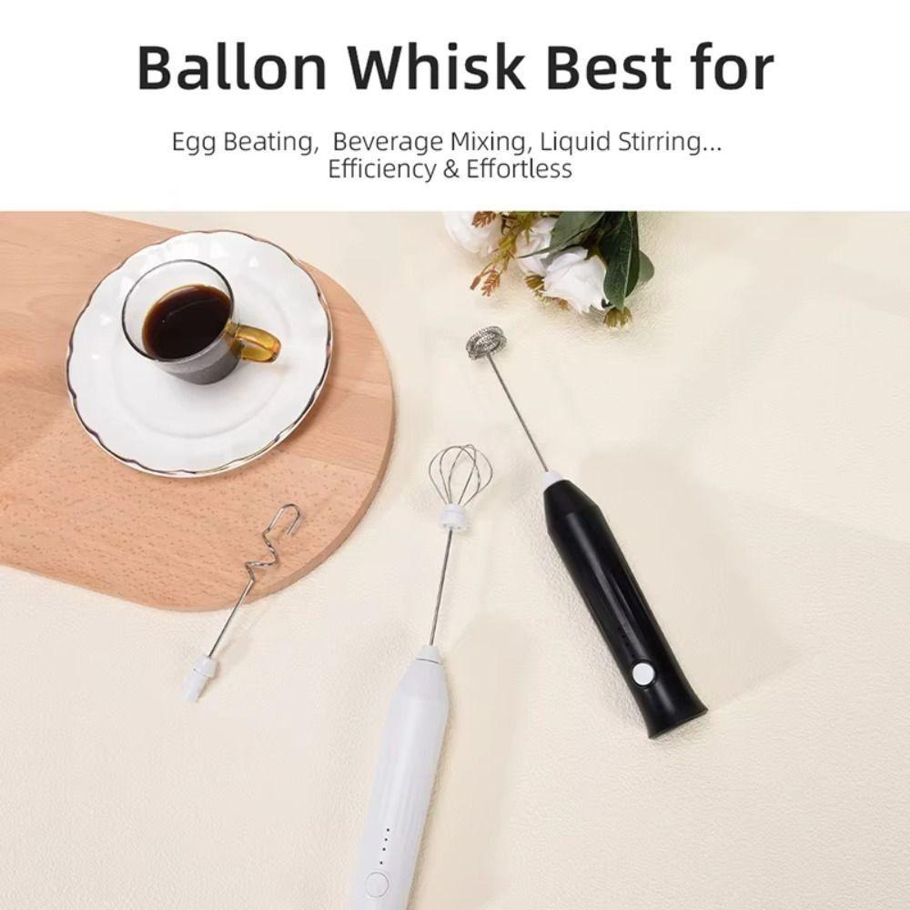 Handheld Whisk Egg Beater Wireless Mini Coffee Blender Portable Drink Mixer Foamer  Egg