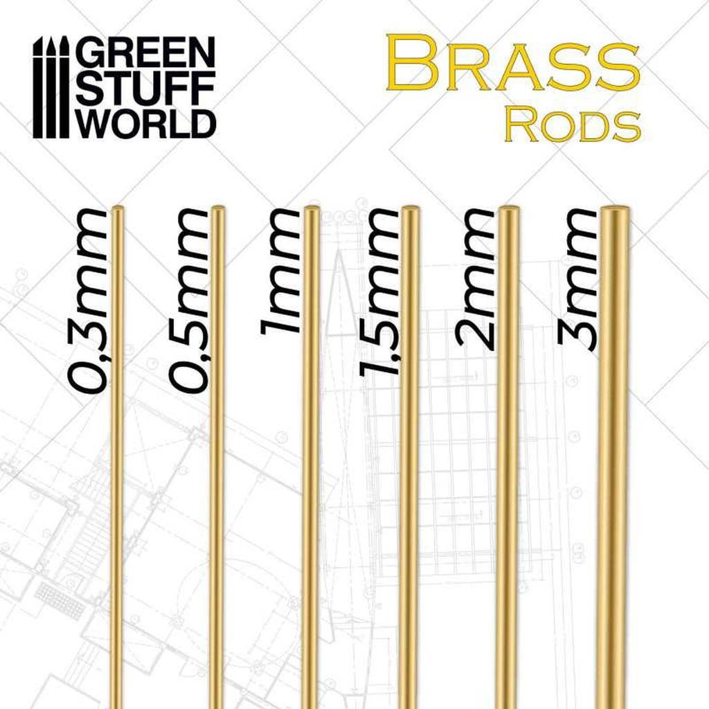 Green Stuff World Brass Rod 5pcs Hobby Material 0.3mm GSWD-10205