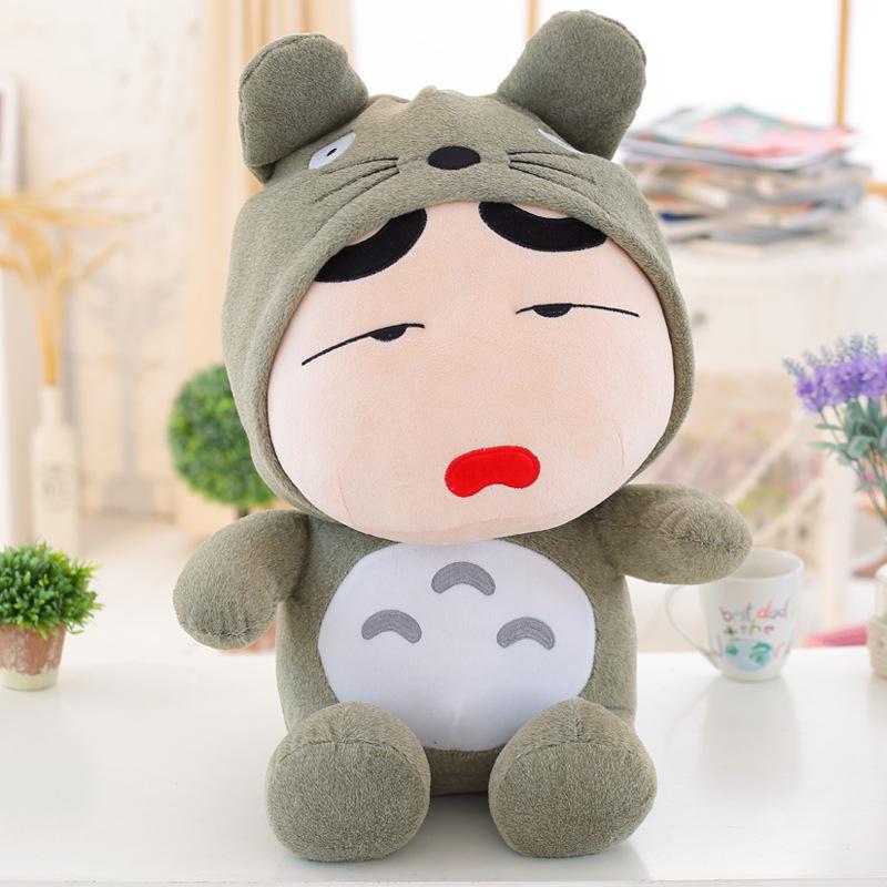 Adorable Totoro Crayon Shin-chan Plush Transformation Doll - Perfect Birthday Gift for Girls 35cm