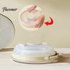 Reusable Microwave Plate Cover Collapsible Splatter Cover, with Foldable Heat Resistant Handle, Easy Clean Screen Oven Safe Plastic Lid, for