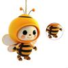 62KD Bees Ornament,Car Mirrorr Hangings Decorations Acrylic Car Rear View Mirrorr Hold