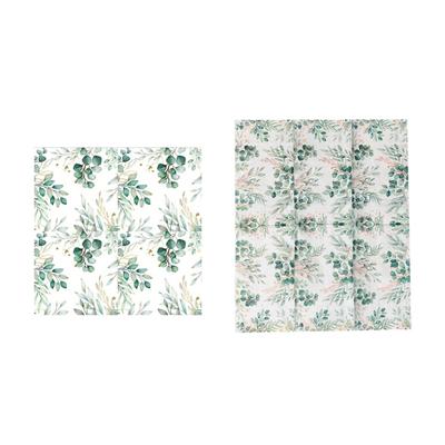 Biodegradable Decorative Leaf Designs Paper Napkins High Absorbency Gentle Skin Friendly for Event